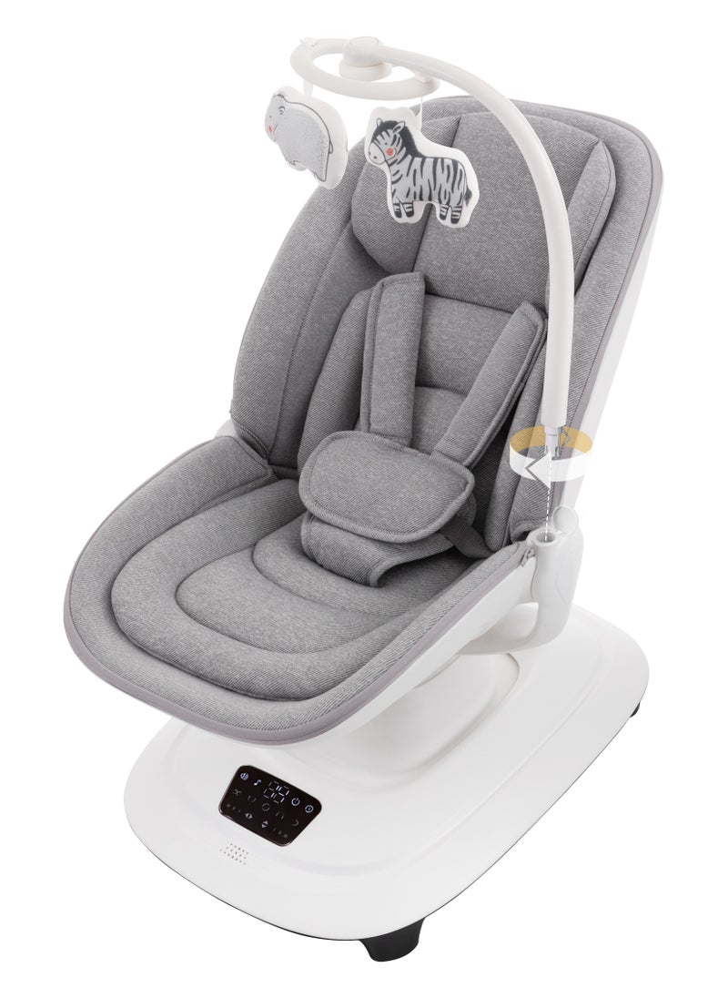 Deluxe Multi-Dynamic Baby Seat with Gentle Remote, 5 Feeding Modes, 360° Rotation, App Control, 3 Recline Modes, and 12 Melodies Suitable for babies from birth to 36 months (maximum weight 15 kg)