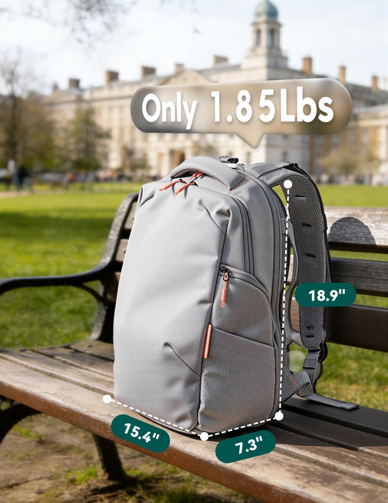 BABELIO Grid Wizard Diaper Bag Backpack - Multi Function Waterproof Diaper Bag, Travel Essentials Baby Bag with Insulated Bottle Holders, Baby Shower Gifts, Grey - Image 5