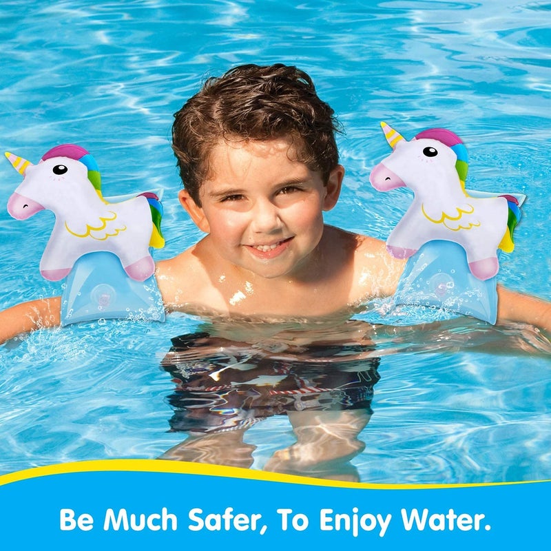 SOLDTRUE Children Vests Water Sports Kids Baby Swim Rings Kids Life Vest Inflatable Arm Band 3D Arm Float Rings Swimming Floatation Devices Swimming Accessories, 2 to 5 Year Age (2Pcs, Multi Design) - Image 3