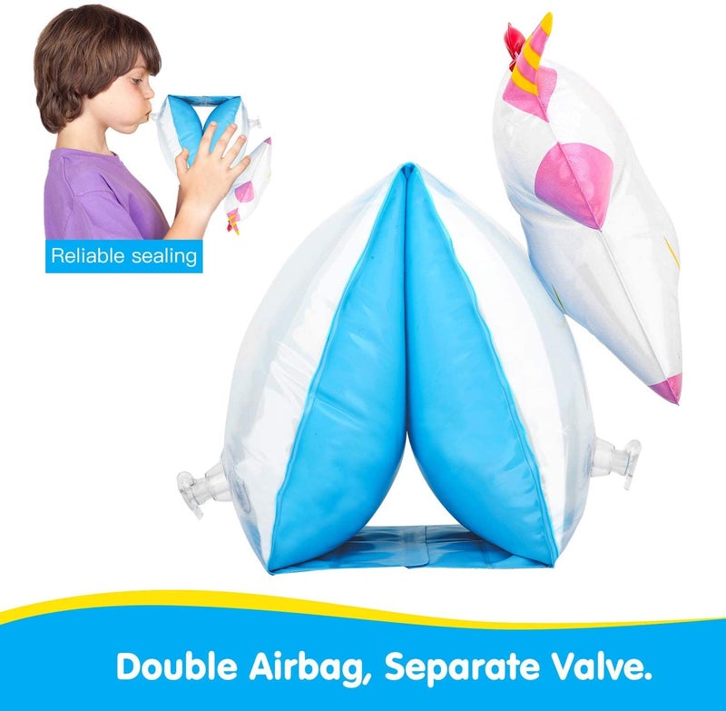 SOLDTRUE Children Vests Water Sports Kids Baby Swim Rings Kids Life Vest Inflatable Arm Band 3D Arm Float Rings Swimming Floatation Devices Swimming Accessories, 2 to 5 Year Age (2Pcs, Multi Design) - Image 4