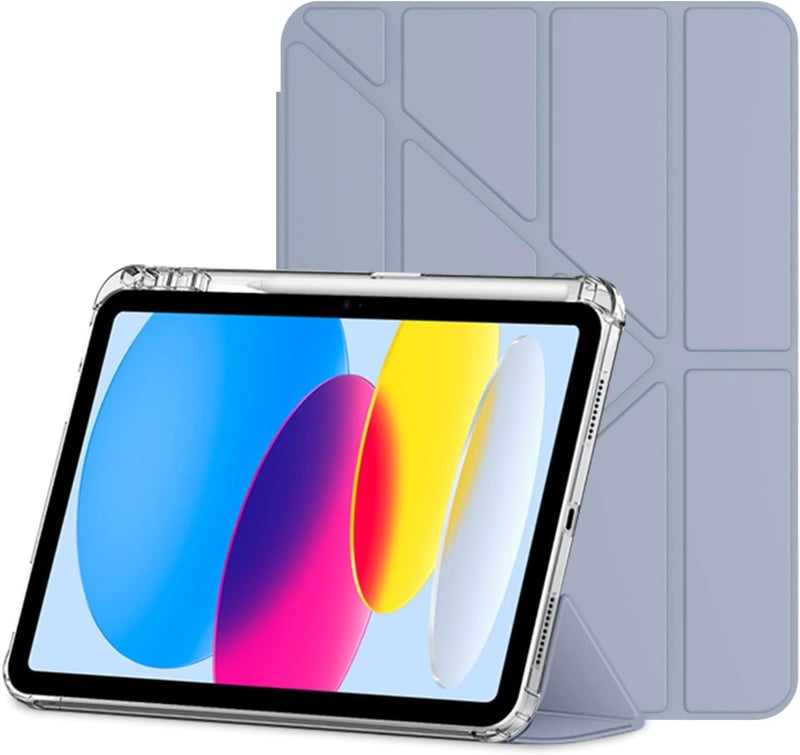 Fikpoo iPad 10th Generation 10.9 Inch Case 2022, Slim Stand Hard Shell Back Protective Smart Cover for iPad 10th Gen 2022, Adjustable Angles, Auto Sleep/Wake, Built-in Pencil Holder - Image 1