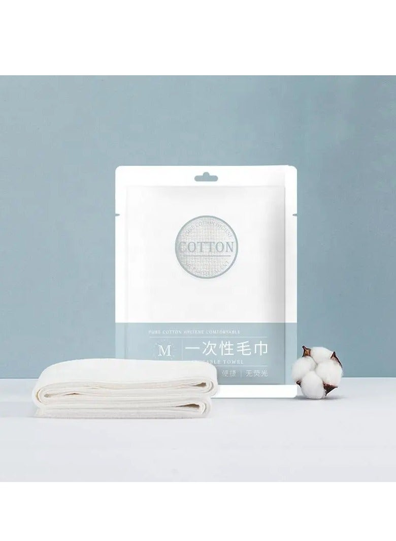 2 pcs, individually wrapped disposable bath towels, portable, soft, thickened, pure cotton, no fluorescence, high water absorption, disposable white cotton travel bath, high quality disposable bath towels, 140 x 70 cm  - Image 4