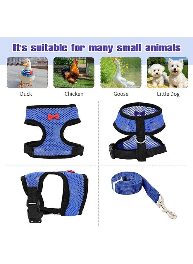 Chicken Harnesswith Leash, Breathable, Adjustable, Comfortable for Chickens, Ducks, Geese, and Small Pets (small, Blue) - Image 3