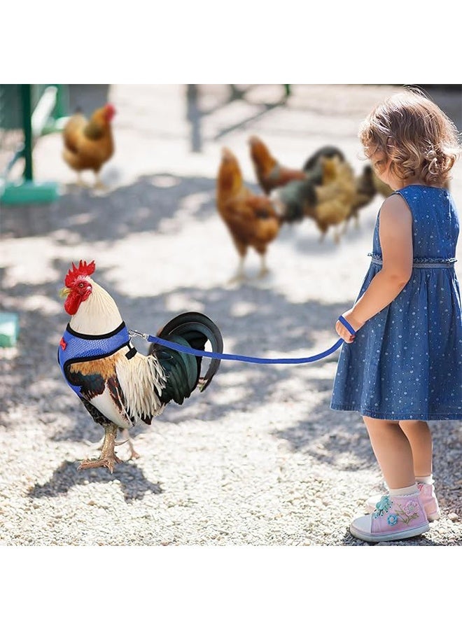 Chicken Harnesswith Leash, Breathable, Adjustable, Comfortable for Chickens, Ducks, Geese, and Small Pets (small, Blue) - Image 5
