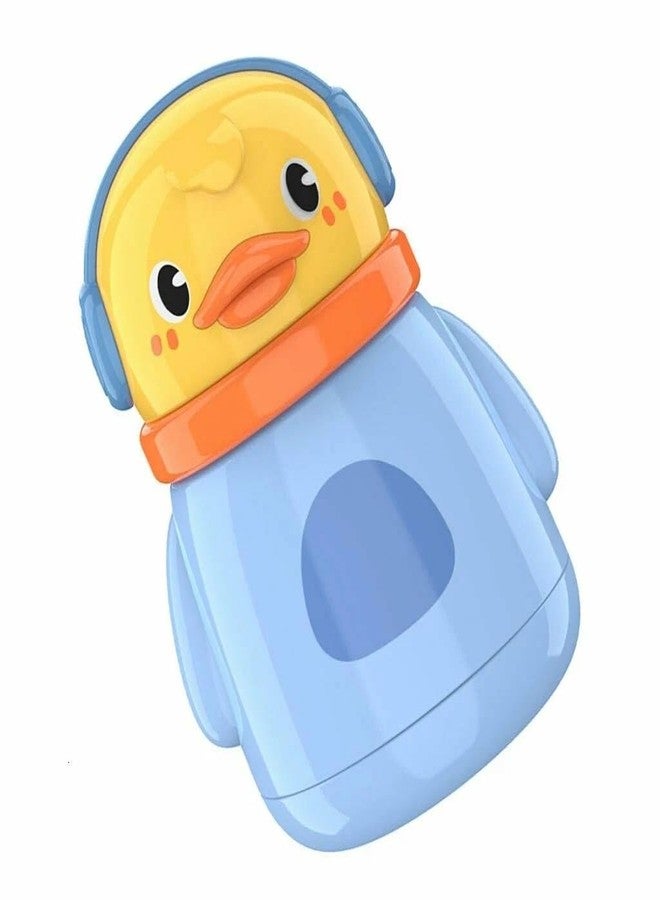 Sajani Duck Design Baby Powder Puff With Storage Box, Baby Skin Care Compact & Travel-Friendly Container, Soft & Gentle Powder Applicator For Newborns & Kids (Powder Puff Box) - Image 1