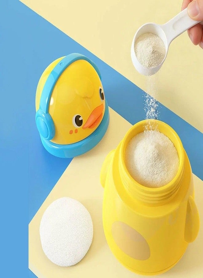 Sajani Duck Design Baby Powder Puff With Storage Box, Baby Skin Care Compact & Travel-Friendly Container, Soft & Gentle Powder Applicator For Newborns & Kids (Powder Puff Box) - Image 2