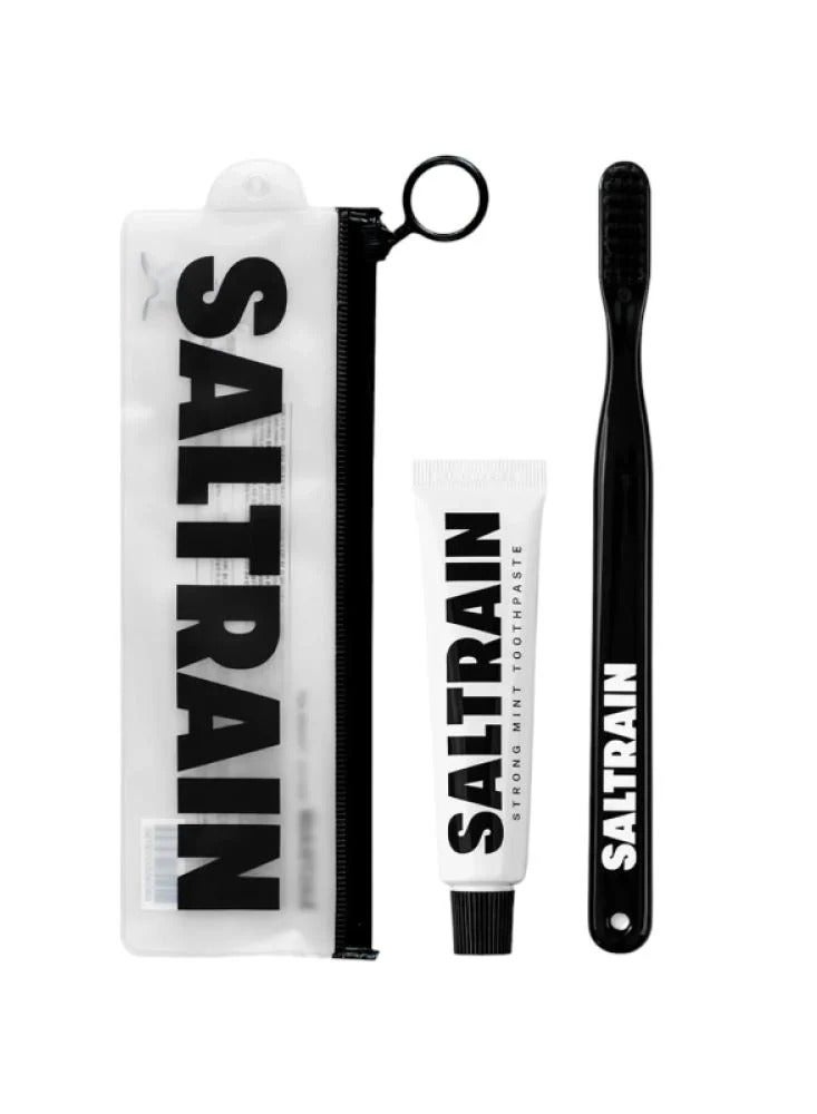 Fresh Mint Toothpaste Travel Set with Toothbrush 30g Black