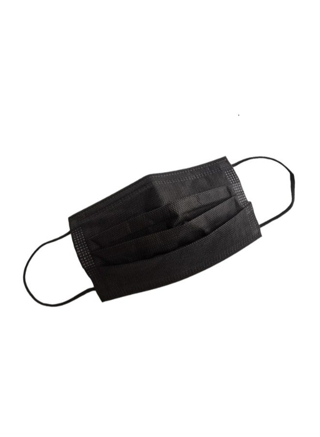 General Disposable 3 Ply Face Mask with Earloop – Breathable, Protective & Comfortable – 50 Pcs per Box – Black  - Image 1