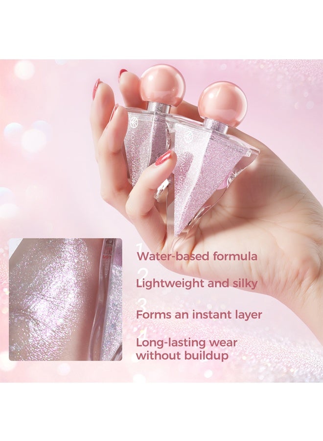 يونج فيجن ظلال عيون سائلة، ظلال عيون بشكل مثلث طويلة الأمد مقاومة للماء لامعة ومتألقة، قلم تحديد العيون السائل، ظلال عيون متلألئة للحفلات والمهرجانات، #06 - Image 5