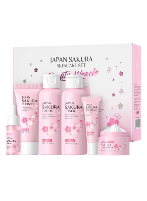 laikou Japan Sakura Skin Care Set 6  Pcs .