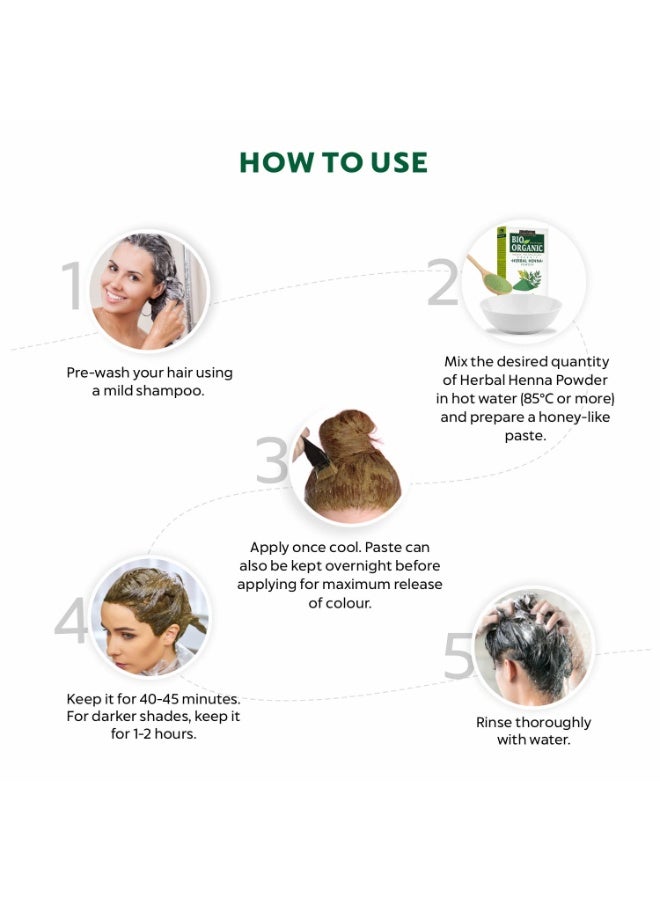 Indus Valley Bio Organic Herbal Henna Powder Rich Colour and Lustrous Shine for Hair Chemical-Free for Hair Health 100 g - Pack of 2 - Image 2