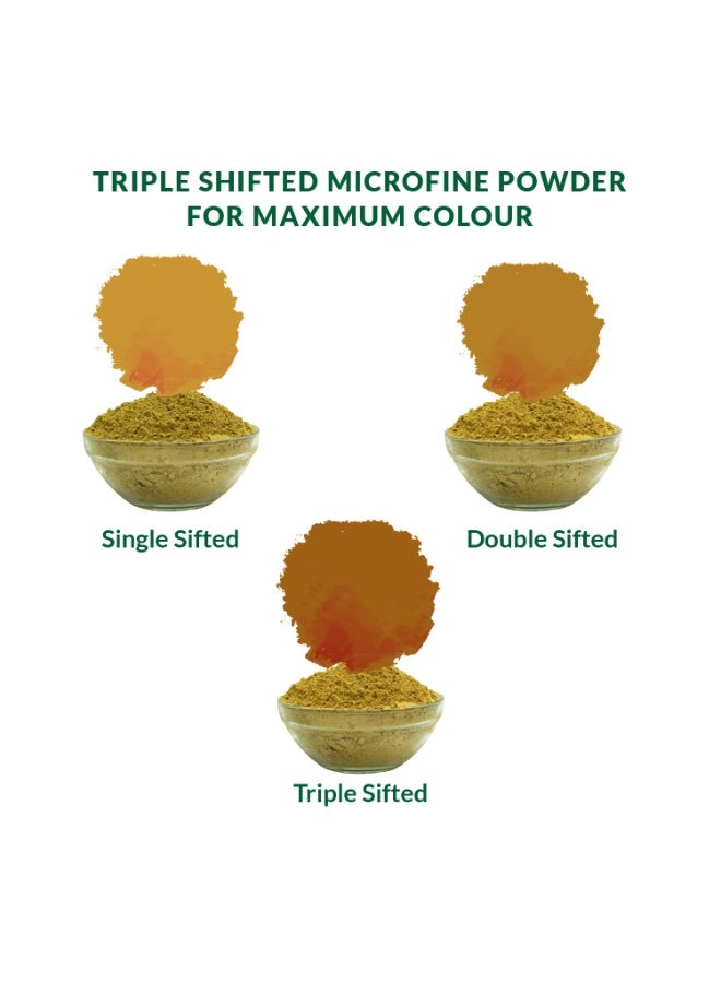 Indus Valley Bio Organic Herbal Henna Powder Rich Colour and Lustrous Shine for Hair Chemical-Free for Hair Health 100 g - Pack of 2 - Image 3