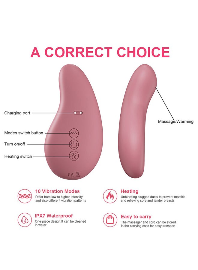Furtey Kneading Lactation Massager with Heat , Magnetic attraction Lactation Massager, Massage for Relieve Clogged Ducts , Breast Massager Warming for Breastfeeding, Improve Milk Flow and Lactation Swelling  - Image 4