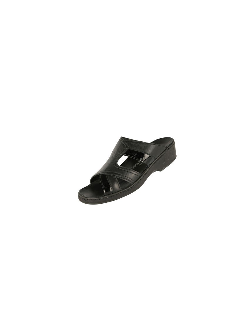 Josef Seibel  Ladies Comfort Wedge Sandals 08845AR Black - Image 3