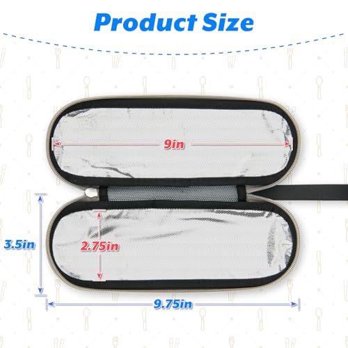 CM Cosmos Portable Travel Felt Tableware Carrying Storage Case Zipper Bag for Cutlery Kit Flatware Chopsticks Spoon Fork in Camping Travel Picnic Office - Image 2