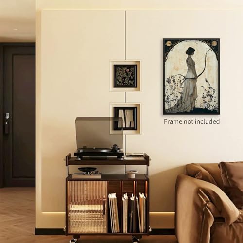 Sufeasdf Vintage Greek Mythology Hunting Goddess Artemis Canvas Wall Art Divine Feminine Poster Room Aesthetic Print for Home Bedroom Dorm Wall Decor 12x16in Unframed - Image 4