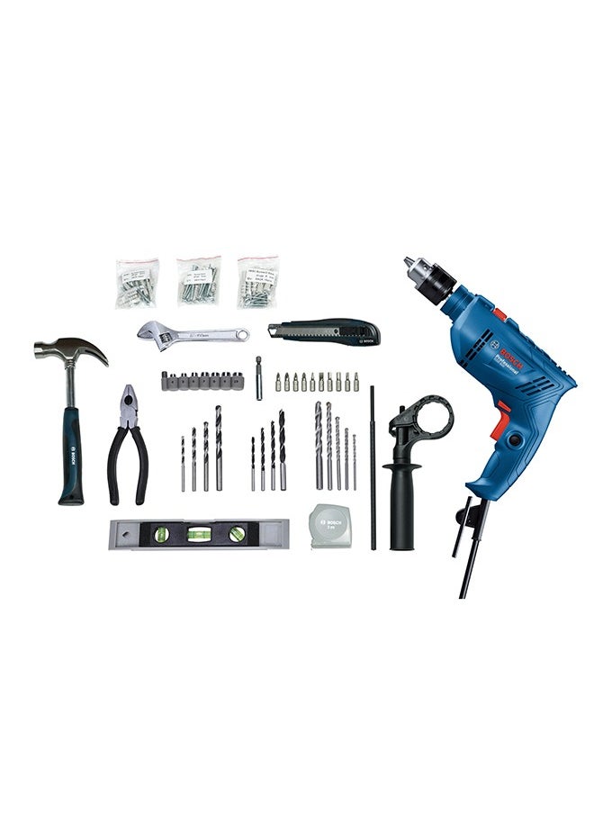 BOSCH Upgraded Corded Impact Drill 13MM 600W Blue  - Image 2