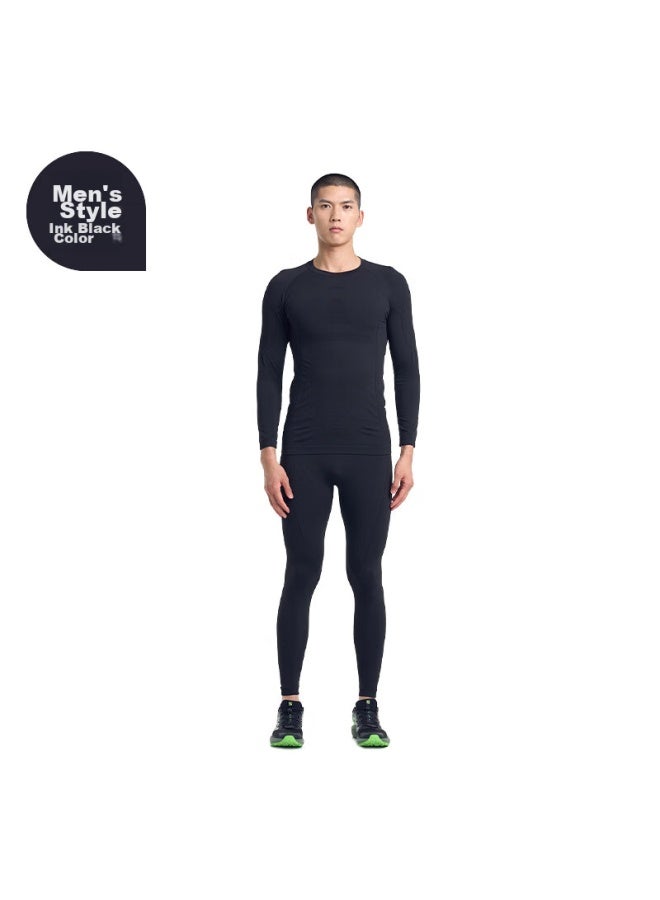 Uto Men's Compression Quick Dry Thermal Underwear Skiing Climbing Outdoor Warmth Set Black XL