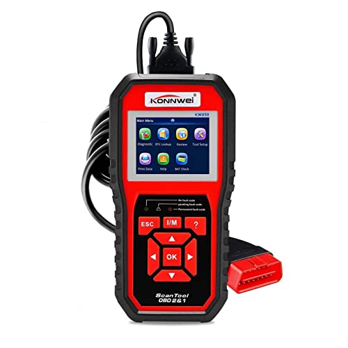 Konnwei OBD2 Scanner OBDII Auto Diagnostic Code Scanner Universal Vehicle Engine O2 Sensor Systems OBD2 EOBD Scanners Tool Check Engine Light Automotive Code Reader for all OBD II Protocol Car Since 1996 - Image 1