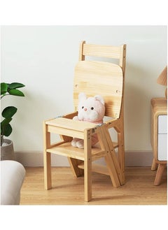 2-in-1 Ladder Chair, Folding Solid Wood, 4 Steps Stool for Home/Kitchen/Office/School - pzsku/ZD4C8A0842603796F1729Z/45/_/1738422064/ce60a5fc-4f95-44f7-b15e-60527642dad1