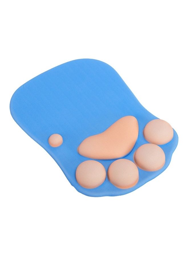 NIBEMINENT Cat Claw Shaped Soft Bracer Mousepad Blue/Beige