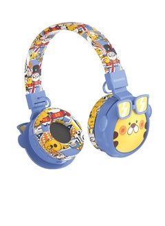 Moxedo Moxedo Junior Wireless On-Ear Headphones for Kids Adjustable Foldable Design Stereo Headphone 90dB with Built-In Microphone Compatible for iPad/Phone/Tablet and Other Devices (Junior Tiger)  - Image 1