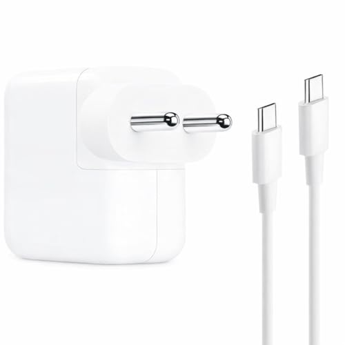 Atevon 30W USB C Charger for iPad Pro 13, 12.9, 11 inch 2024 2023 2022 2021 2020 2019 M4 M2 M1, iPad Air 5 4, Mini 6, iPad 10, MacBook Air, iPhone 15, 15 PRO, 15 PRO MAX, 6.6ft USB-C Cable - Image 1