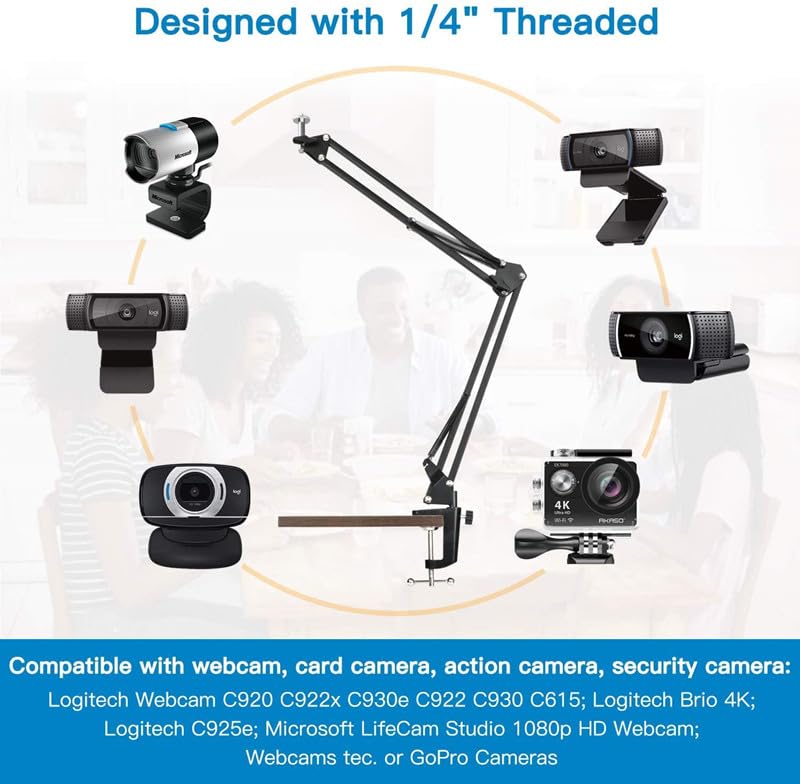 ADZOY Upgraded (2023-2024) ADL-0503 10”Circle LED Portable Selfie Ring Light with Overhead Suspension Stand and Phone Holder for Video Recording, Zoom Meeting, Live Streaming, Tiktok,YouTube - Image 4