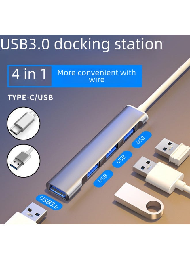 Neutral Type-c One-to-four Usb3.0 Extender Mobile Phone Laptop Hub Expansion Dock Multi-function Hub - Image 2