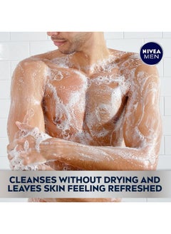 NIVEA MEN Nivea Men Sensitive Body Wash with Bamboo Extract, Soap Free Body Wash for Men with No Drying Alcohol, 3 Pack of 16.9 Fl Oz Bottles  - Image 5