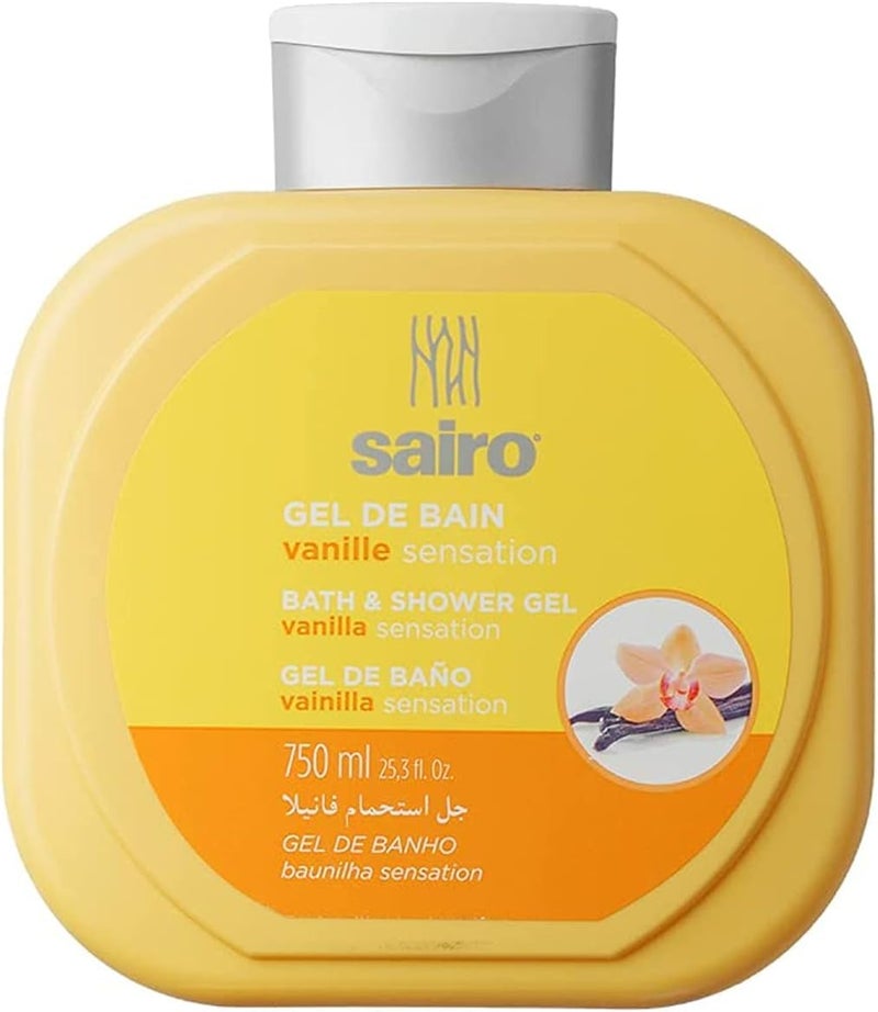 Sairo Bath and Shower Gel - Vanilla Sensation ,750 ml Multi-use qualified quality - Image 1