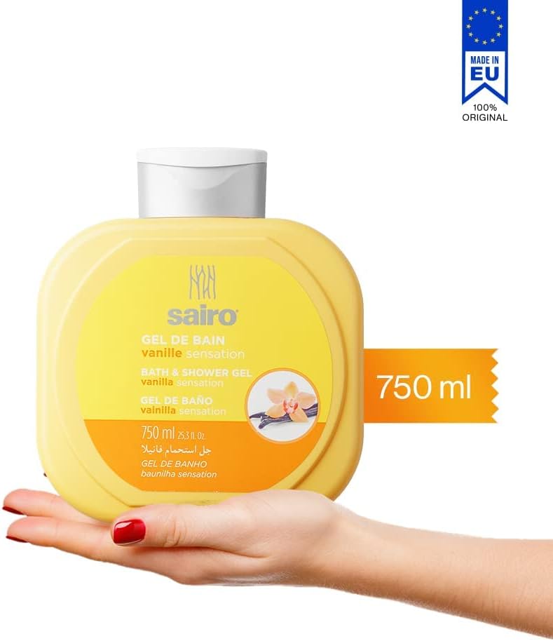 Sairo Bath and Shower Gel - Vanilla Sensation ,750 ml Multi-use qualified quality - Image 4