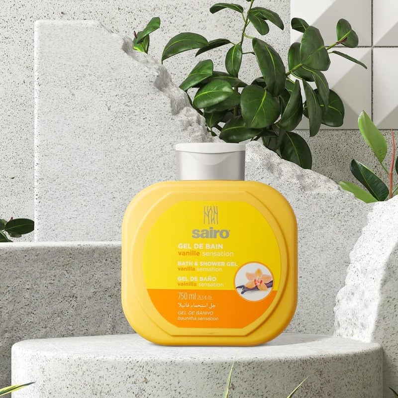Sairo Bath and Shower Gel - Vanilla Sensation ,750 ml Multi-use qualified quality - Image 2