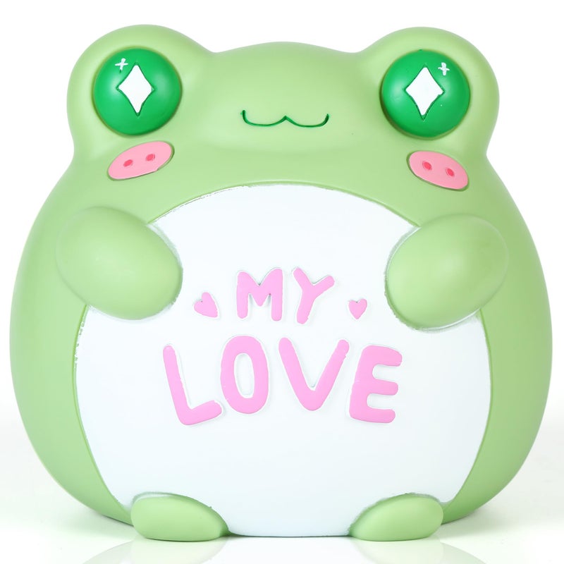 HW Frog Money Bank Small Size Shatterproof Frog Piggy Bank First Coin Bank Best Christmas Birthday for Kids Boys Girls Home Decoration WK43D2