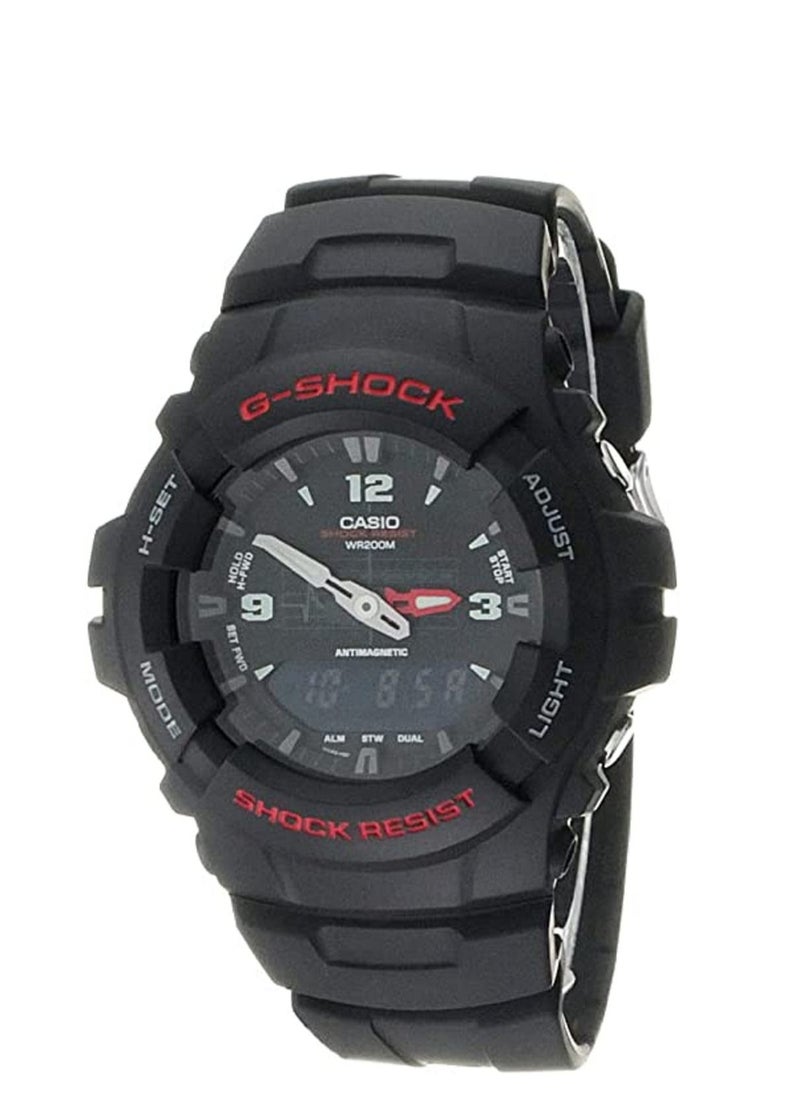 CASIO - G100-1BV Casio Men's G-Shock Classic Analog-Digital Watch, Black, No Size, Strap - Image 1