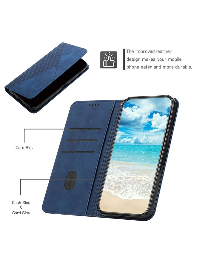 S-TOP Case For Motorola Moto G73 Diamond Pattern Splicing Skin Feel Magnetic Phone Case - Image 5