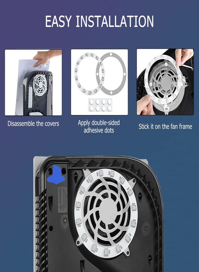 مصباح LED RGB من DOBEWINGDELOU لجهاز PS5، 8 ألوان، 400 تأثير، مزامنة مع الموسيقى، إضاءة متغيرة الألوان لجهاز بلاي ستيشن 5، 5050 RGB، ملحقات تزيين يمكنك تركيبها بنفسك، إضاءة حلقية يتم التحكم بها عبر تطبيق أو جهاز تحكم عن بعد بالأشعة تحت الحمراء - Image 4
