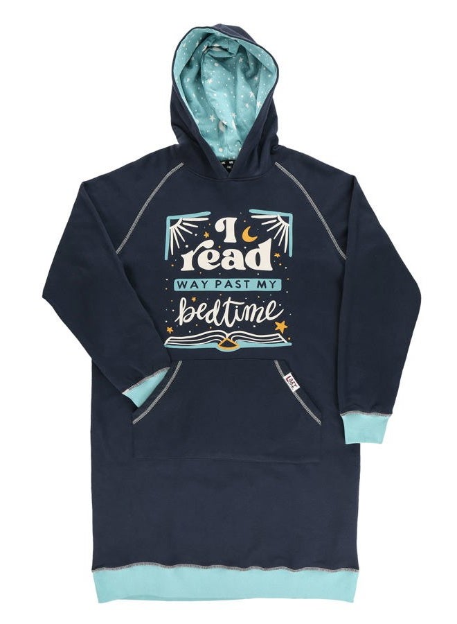 Lazy One Oversized Hoodie Sweatshirt, Comfortable Loungewear, Books, Reading (Read Past Bedtime, S/M) - Image 4