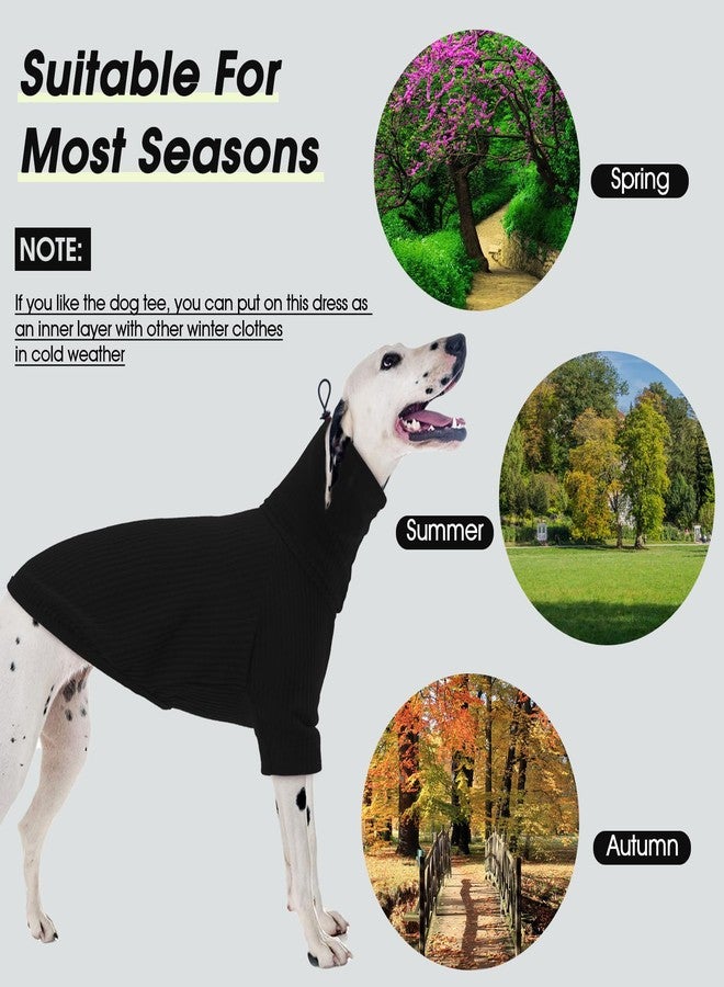 ROZKITCH Dog Shirt with Hoodie Dog Ears Cover 2 in 1, Soft Lightweight Dog Striped T Shirt Pullover Dog Tank with Detachable Ear Wrap, Dog Hoodie Tshirt Dog Boy Girl, Stretchy Sweater Black L - Image 5