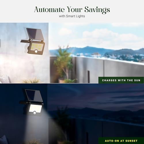 Dylect® Eco Solar Security Light Outdoor for 10Hr Runtime with USB Type-C Charging, Ultra Bright 50W with PIR Motion Sensor, IP65 Waterproof, Solar Light for Shop, Garden, Parking (6500K Cool White) - Image 4