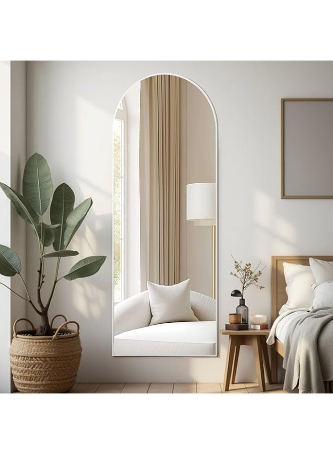 NAMA Anti Shock Breakable frame Full length Mirror 170cm x60cm with metal stand and can be hanged on the wall Premium  Standing Mirror, Large Wall Mirror, Full Length Mirror with 1.6 cm Thick Aluminium Frame and Fixed Back Panel, Decorative Mirror for Living Room, Sleep, Dressing(SILVER) - Image 3