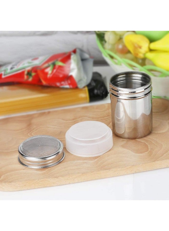 أكمور أكومور، قطعتان من منفضة سكر بودرة، منخل دقيق قرفة، 7 أونصة من الفولاذ المقاوم للصدأ، هزازات شبكية دقيقة للقرفة والملح والفلفل - Image 5