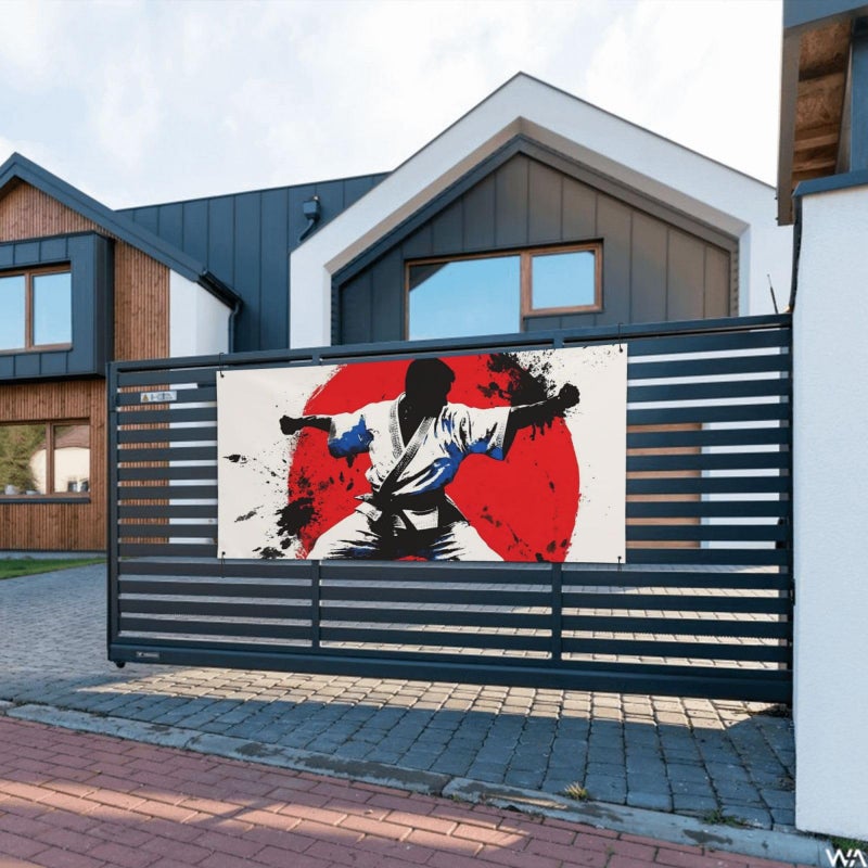 Personalized Taekwondo Design Birthday Banner Flag Large Size Wall Hanging Backdrop For Party Decoration - Image 5