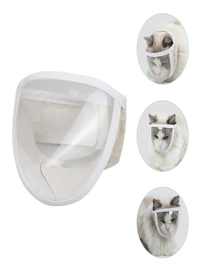 balacoo Cat Muzzle 2-Pack Transparent Adjustable Breathable Kitten Grooming Mask for Bathing Nail Trimming Anti-Biting and Licking Protection - Image 2