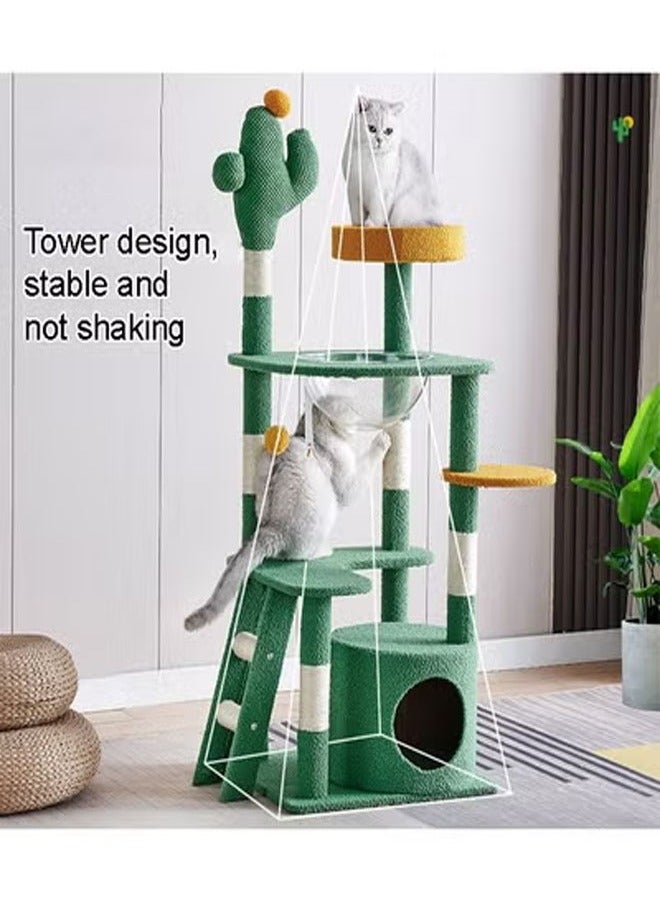 Flower Cat Tree Condo with Scratching Post - Image 5