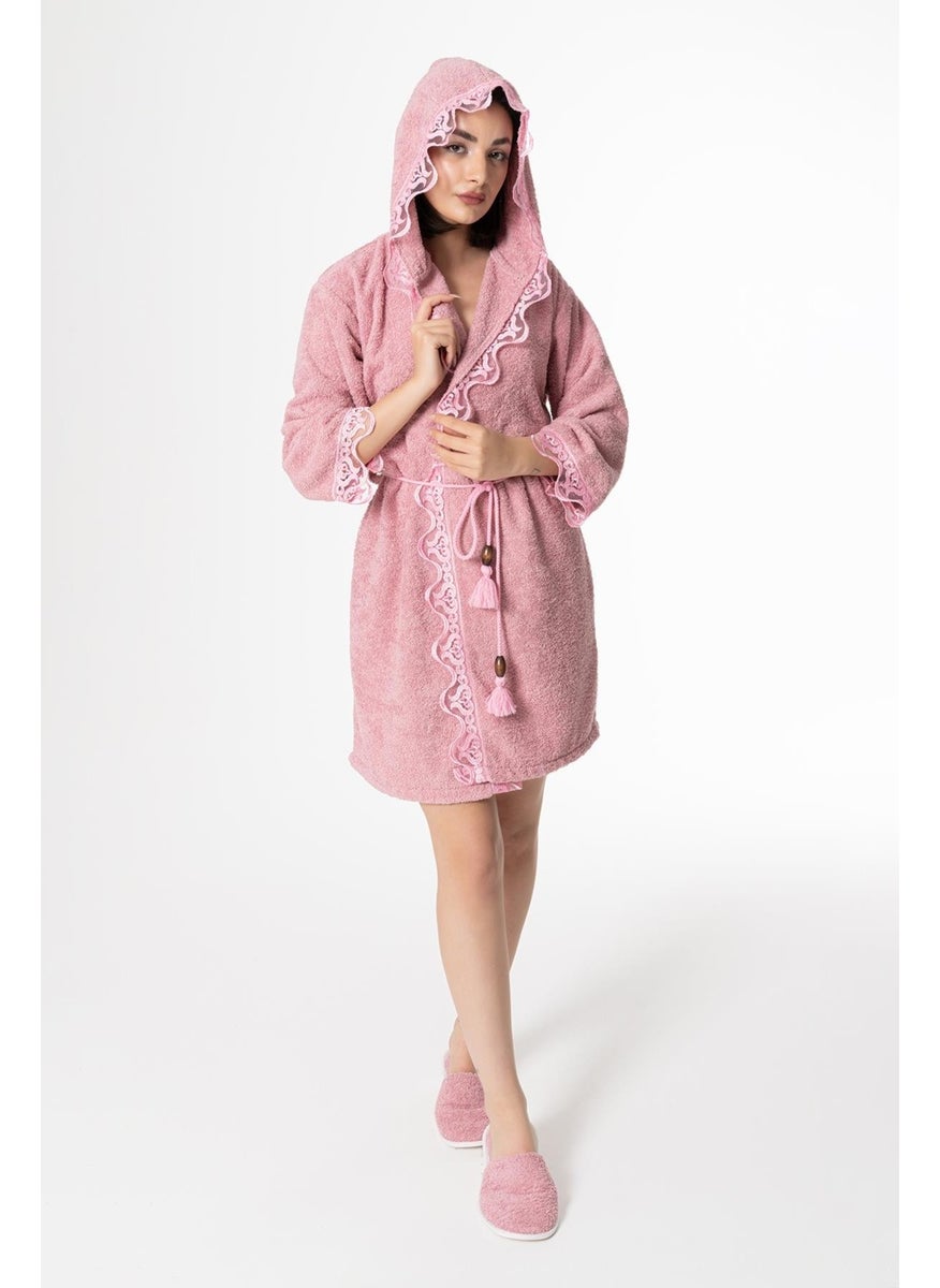 Ender Home Pavlin Bridal Bathrobe Set 5 Pieces Lace Dowry Women's Bathrobe  - Image 1