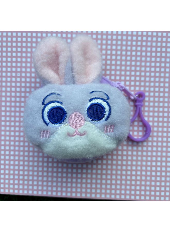 Lovable Plush Animal Coin Purse Cartoon Mini Bag Earphone Card Bag Pendant Zipper Kids Wallet