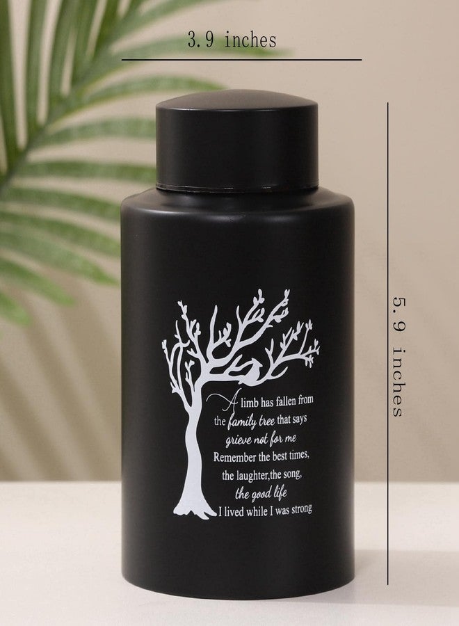 Dioeta Stainless Steel Medium Urns for Ashes - Up to 60 Cubic Inches (Tree of Life, Black) - Image 4