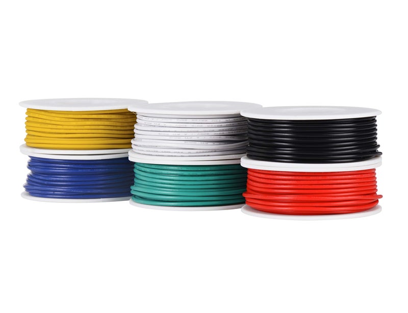 TUOFENG 20 AWG Wire Electrical Wires 20 Gauge Tinned Copper Wire, PVC (OD: 1.75 mm) 6 Different Colored 23 ft / 7 m Each,Stranded Wire Hookup Wires for DIY DC/AC - Image 4