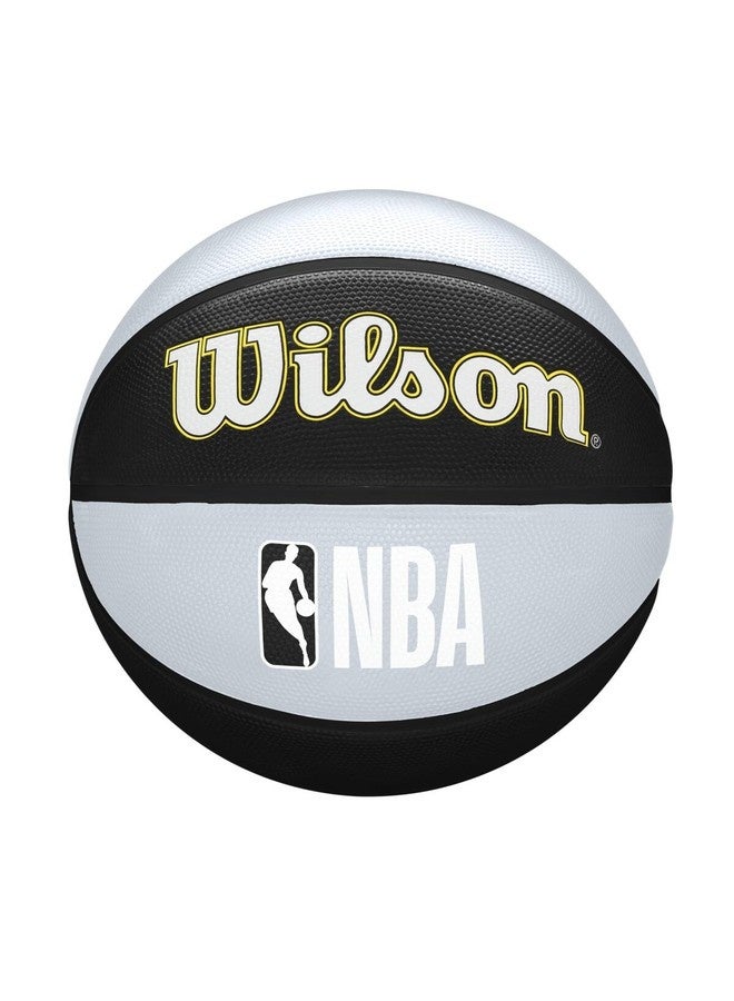 ويلسون كرة سلة ويلسون NBA Team Tribute لفريق يوتا جاز - مقاس 7 للأعمار من 12 سنة فما فوق والبالغين - أسود/رمادي - معدات رياضية فاخرة - Image 2